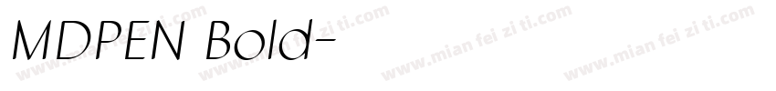 MDPEN Bold字体转换